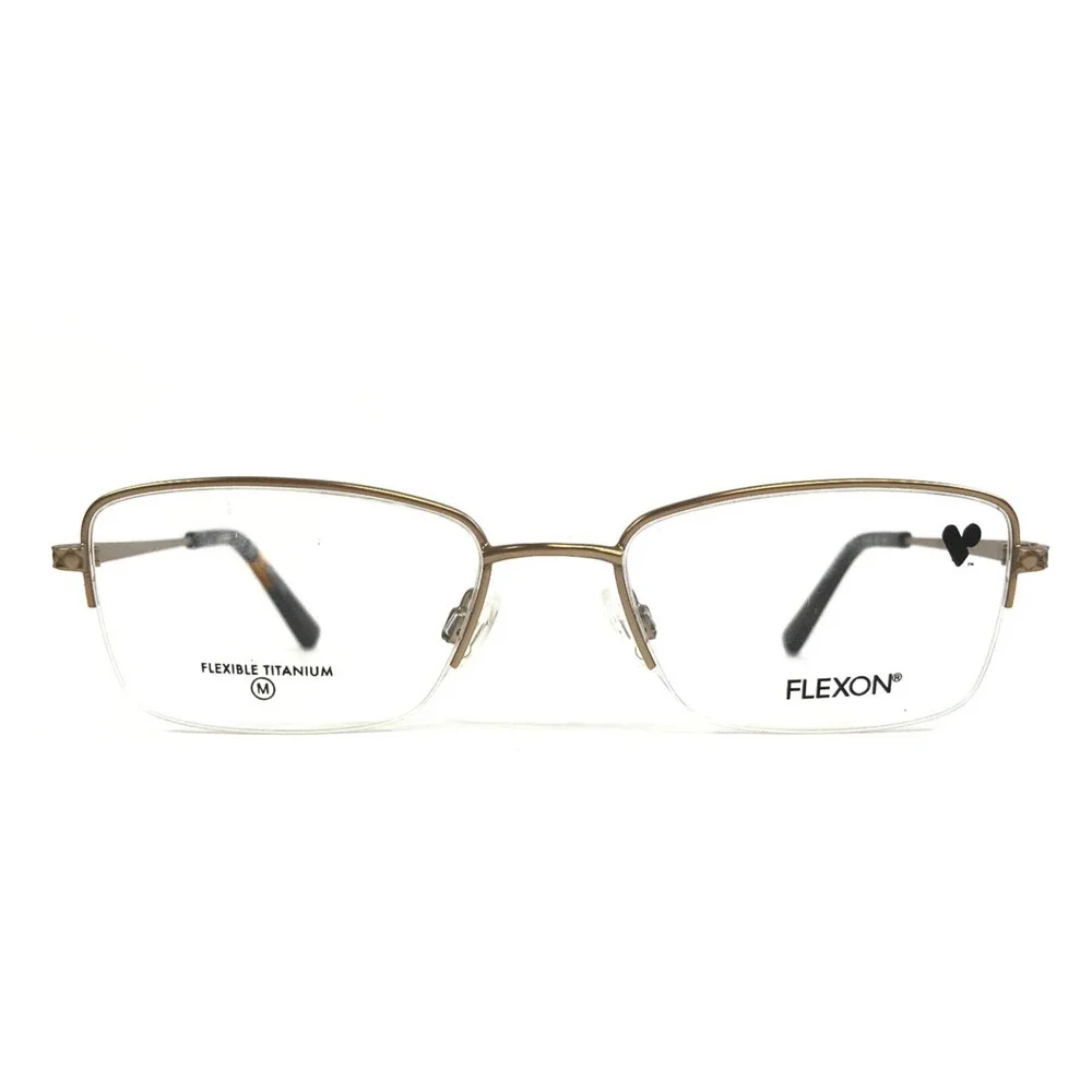 Flexon Eyeglasses Frames W3043 272 Satin Taupe Crystals Titanium 51-18-135
